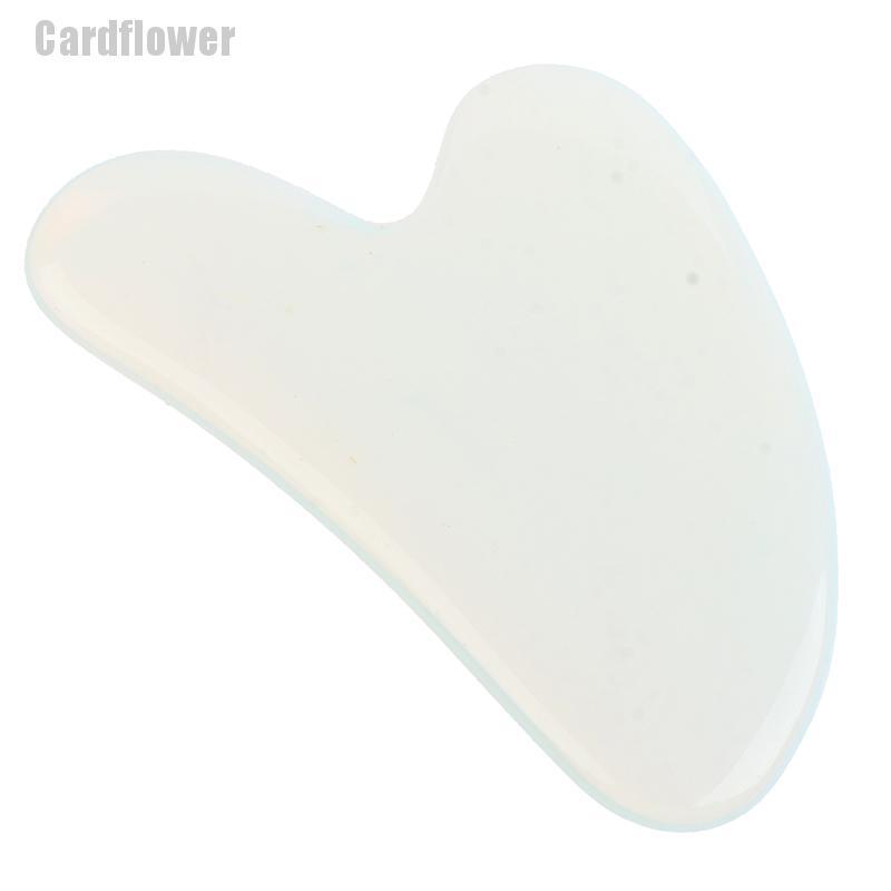【CAD】1X Guasha Board Opalite Stone Scraper Massage Tool Heart Shaped Massage Pressure@#818