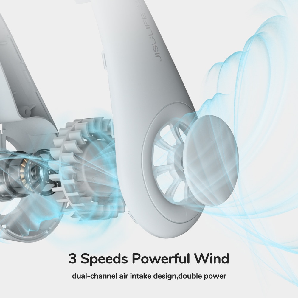 Neck Fan Rechargeable Fan 4000mAh Silent USB Portable Bladeless Fan for Home Outdoor Neck-hanging Fans Ventilador | BigBuy360 - bigbuy360.vn