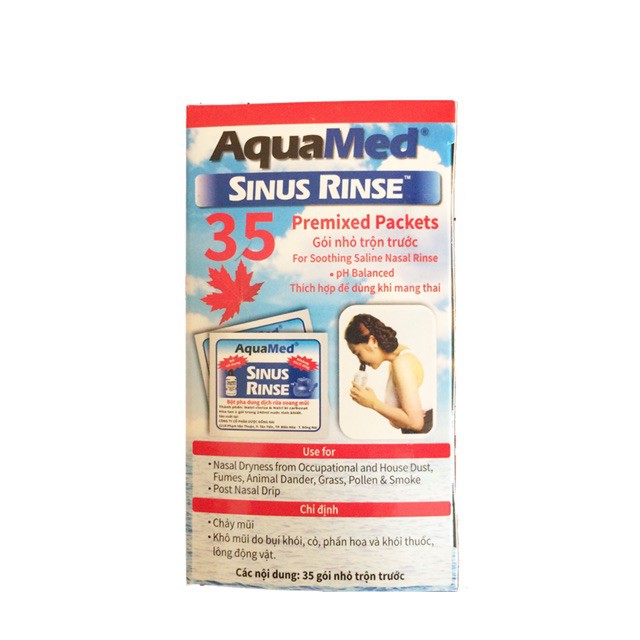 Bình rửa mũi AquaMed Sinus Rinse dụng cụ nước rửa mũi cho người lớn muối rửa mũi vệ sinh mũi rửa sạch mũi xoang