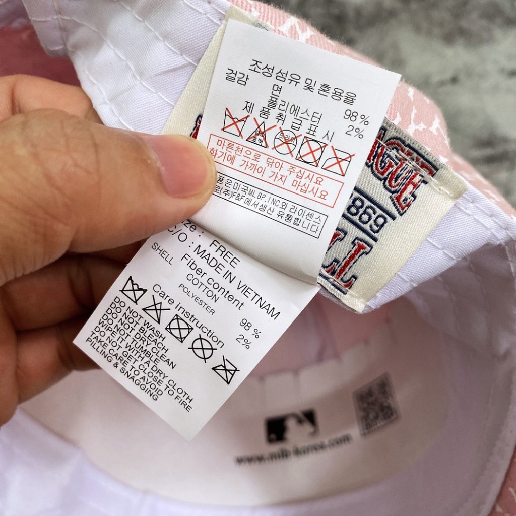 Mũ Nón MLB NY Hồng Monogram Baseball Cap Pink Full Tag Code