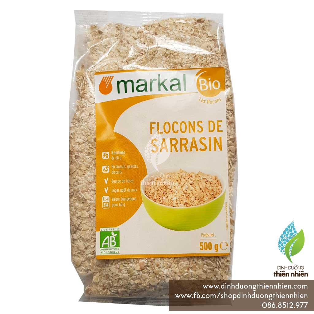 Kiều Mạch Hữu Cơ Cán Dẹt Markal Organic Buckwheat, 500g