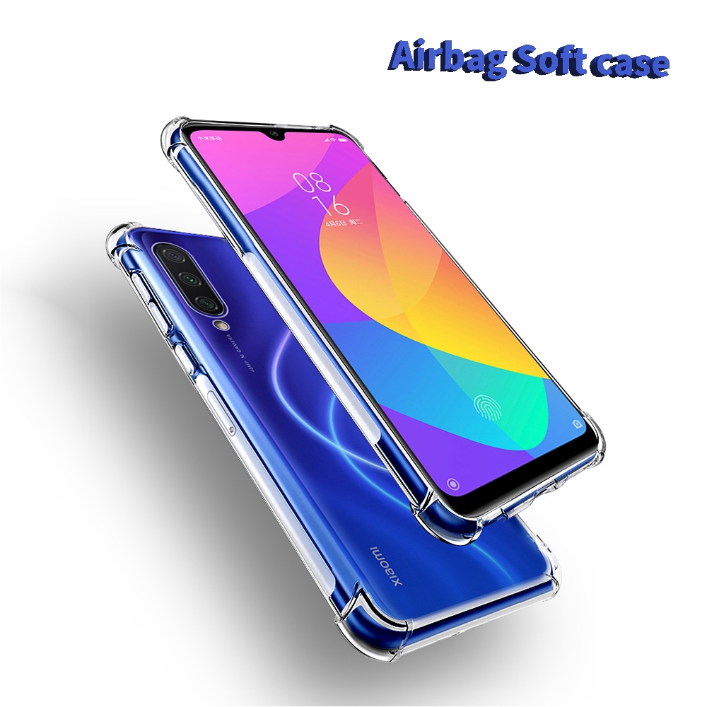 Ốp điện thoại trong suốt có túi khí chống sốc cho Xiaomi Redmi Note 8 7 K20 Pro CC9E Mi A3 Mi9 MiX 3 2S Play Max3 Mi8