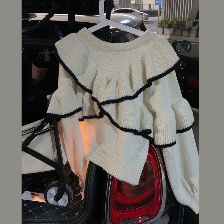 Áo Sweater Dệt Kim Dáng Rộng Phong Cách Phương Tây Thời Trang Mùa Xuân Mới