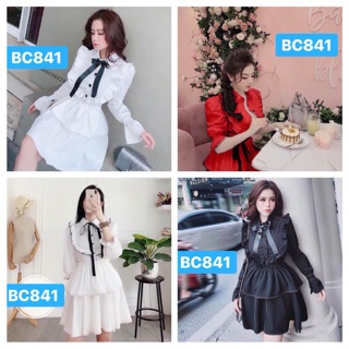 Đầm tầng bèo tay dài cực xinh
