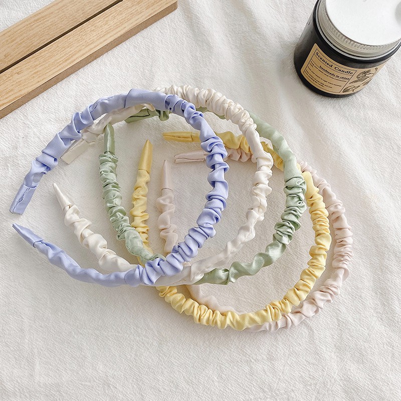 Băng đô rửa mặt bản rộng chống trượt nhiều màu tự chọn phong cách Nhật Hàn dễ thương cho nữ