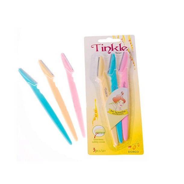 Vỉ 3 cây dao cạo chân mày Tinkle LI-0001B3