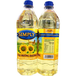 [Freeship] Combo 2 chai dầu ăn hướng dương Simply 1L - hàng chính hãng
