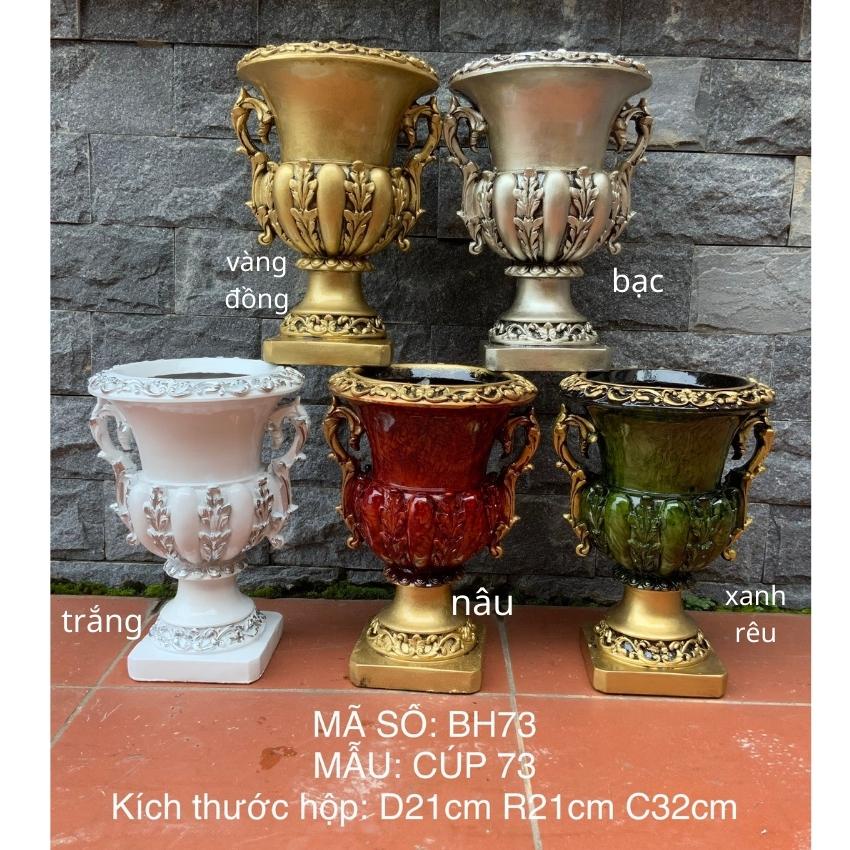 Bình hoa cúp 73, lọ cắm hoa cao cấp, bình hoa trang trí