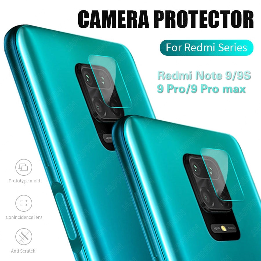 Bộ 1/2 miếng dán bảo vệ ống kính máy ảnh bằng kính cường lực cho Xiaomi Redmi Note 9 9s Pro Max