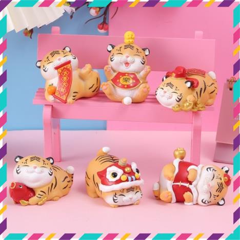 Bộ mô hình Hổ phong thủy trang trí ban phát tài lộc