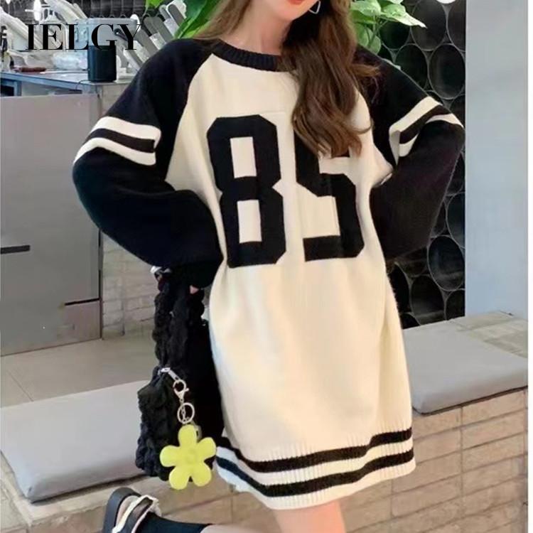 IELGY Áo sweater Dệt Kim In Chữ IELGY Thời Trang Cho Nữ