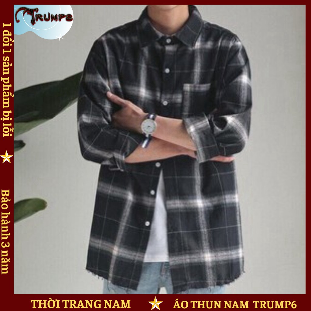 🌟DEAL SỐC🌟 Áo Khoác Sơ Mi Caro Trà Sữa MILLONAY-096AH, Vải Không nhăn, không xù, Không Phai Màu TRUMP6