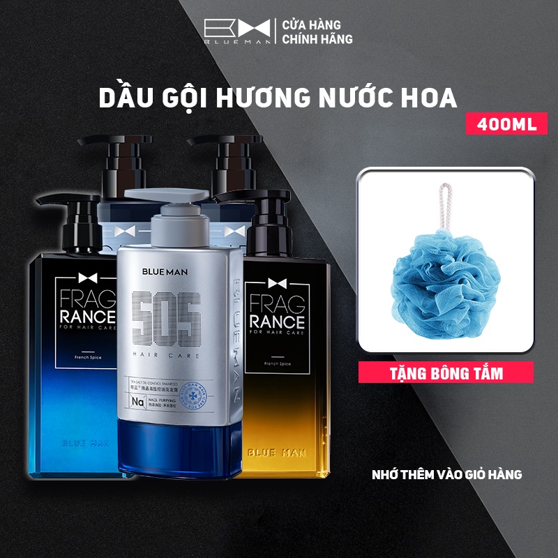 Dầu Gội Nam BLUEMAN Hương Nước Hoa Làm Sạch Gàu , Nuôi Dưỡng Tóc