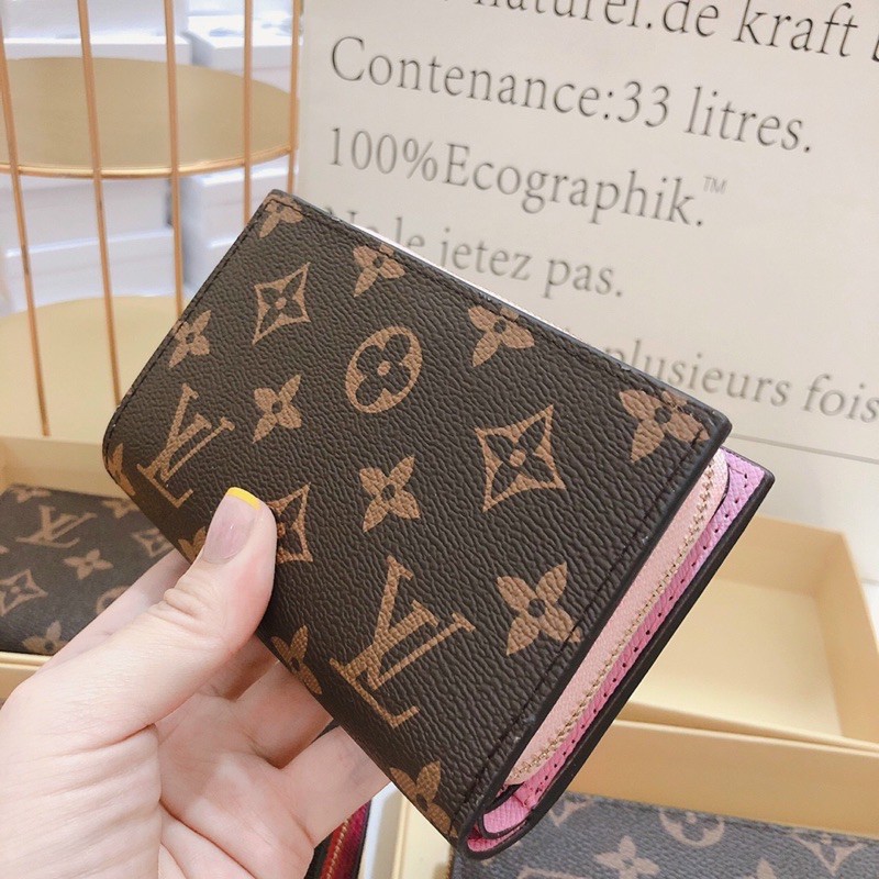 Ví Lv bấm kéo size trung rất nhiều ngăn hàng đẹp Fullbox