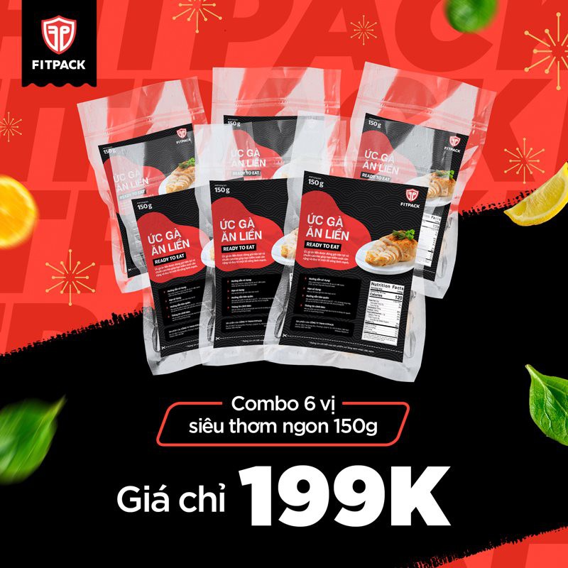 [HN] COMBO 08 Vị Mix - ức gà ăn liền 150g