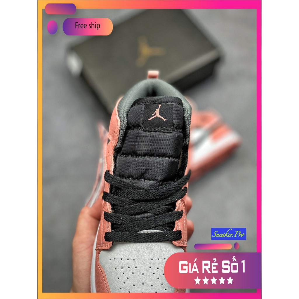(FULL BOX + QUÀ TẶNG) Giày thể thao Air Jordan 1 Mid Pink Quartz (GS) cổ cao siêu phong cách dành cho nam và nữ | BigBuy360 - bigbuy360.vn