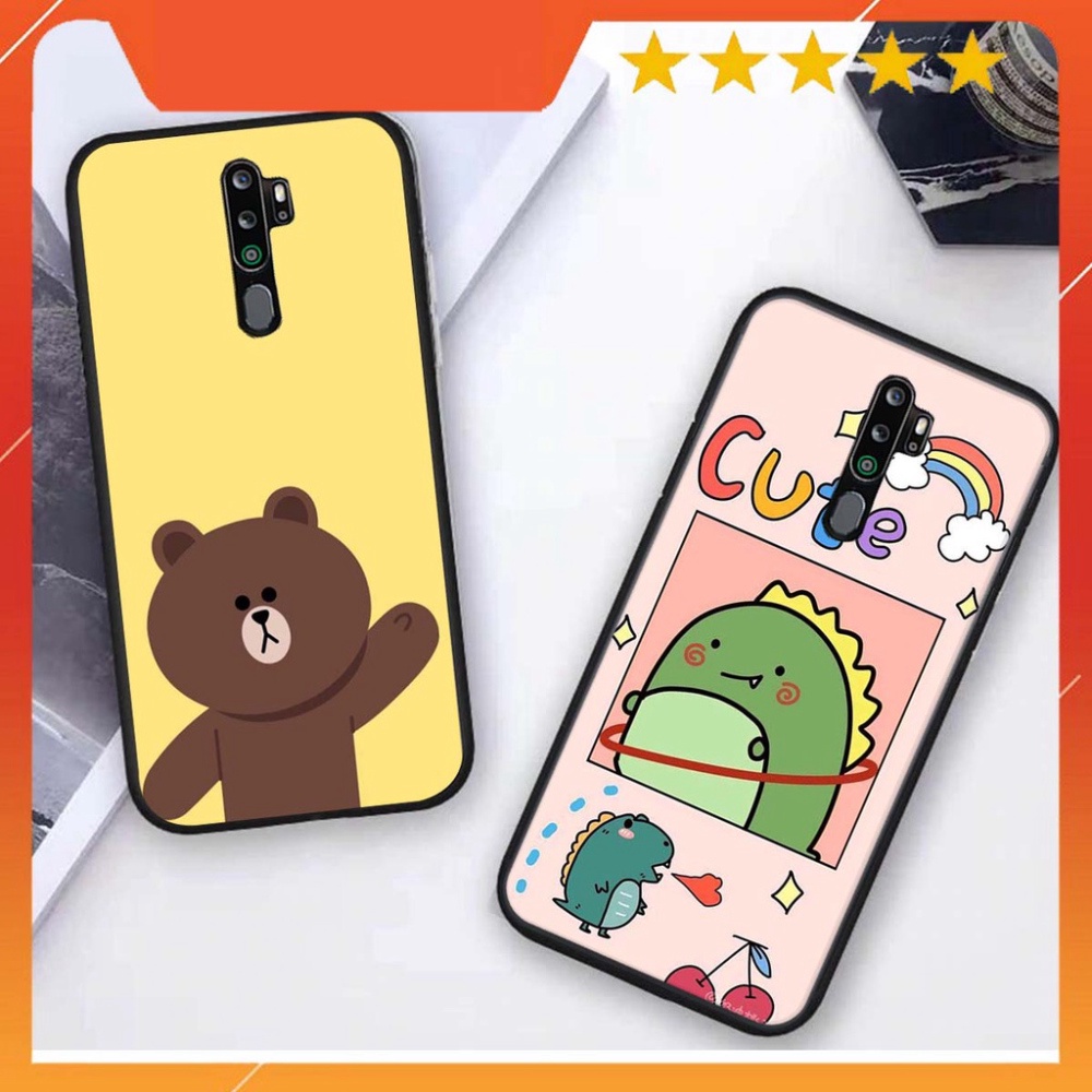 Ốp lưng Oppo A5 2020 / A9 2020 in hình khủng long , gấu nâu xinh xắn, siêu cute mà còn vô cùng RẺ -ĐẸP
