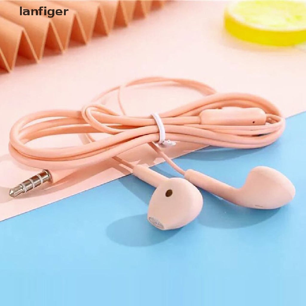 Tai Nghe Thể Thao Lanf Có Dây 8 Màu Đầu Cắm 3.5mm Tích Hợp Micro