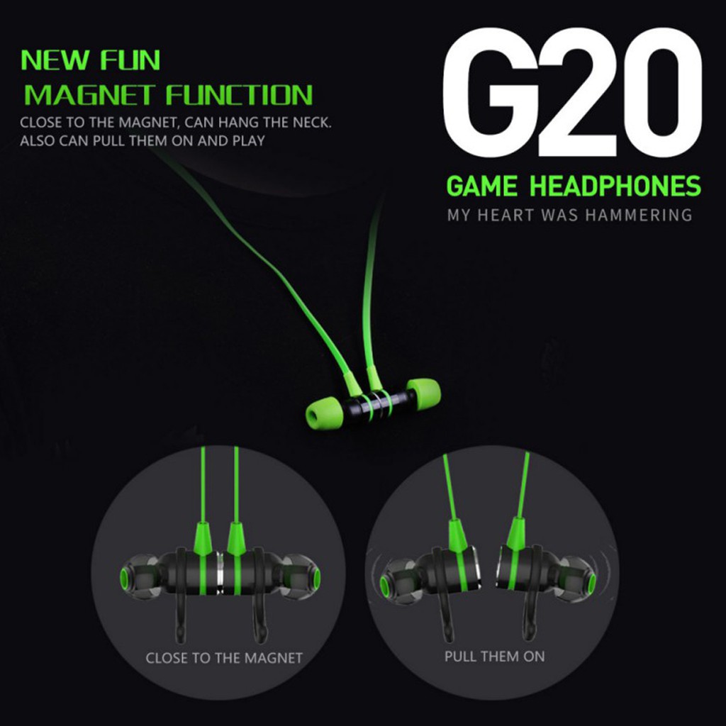 Tai nghe chơi game nhét tai PLEXTONE G20 chính hãng 100% có từ tính kèm mic kiểu dáng thể thao