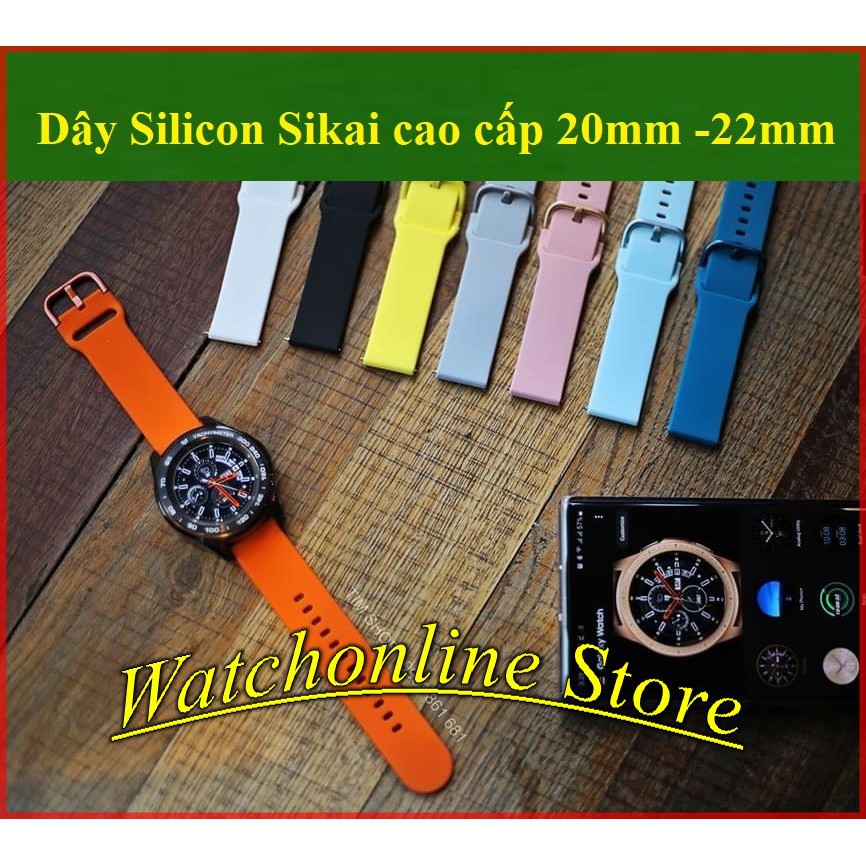 Dây đeo Silicon cao cấp SIKAI size 20mm 22mm