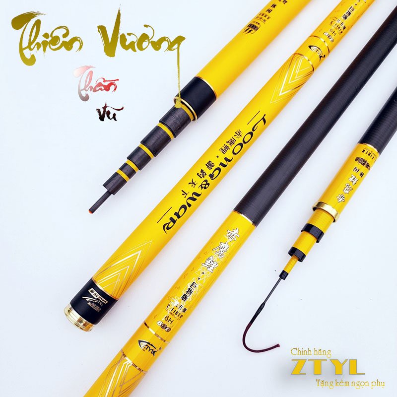 Cần câu đài Thiên Vương Thần Vũ 6H độ dài từ 3m6 đến 8m1 thích hợp nhiều địa hình mã CD36