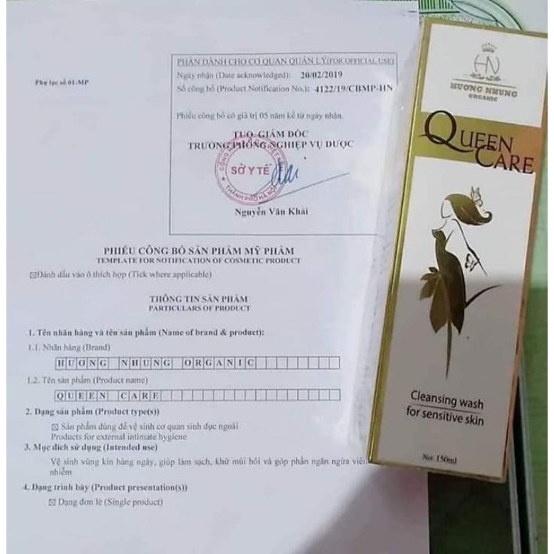 BỌT RỬA PHỤ KHOA QUEEN CARE HƯƠNG NHUNG
