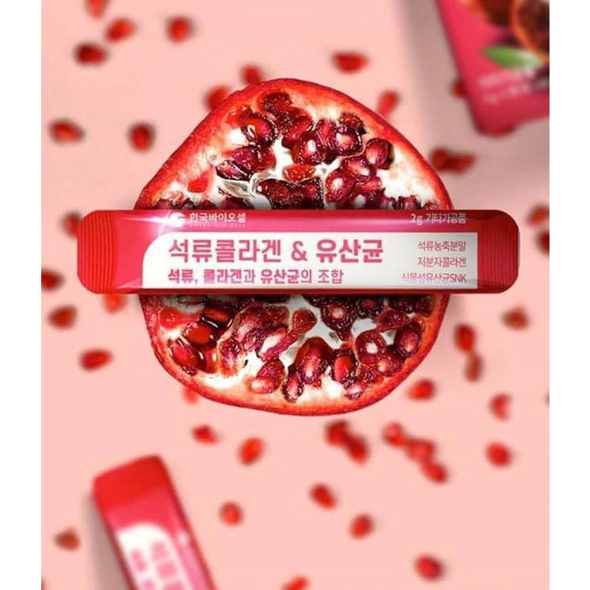 Bột Collagen Lựu Đỏ Bio Cell Hàn Quốc 30 Gói Chính Hãng