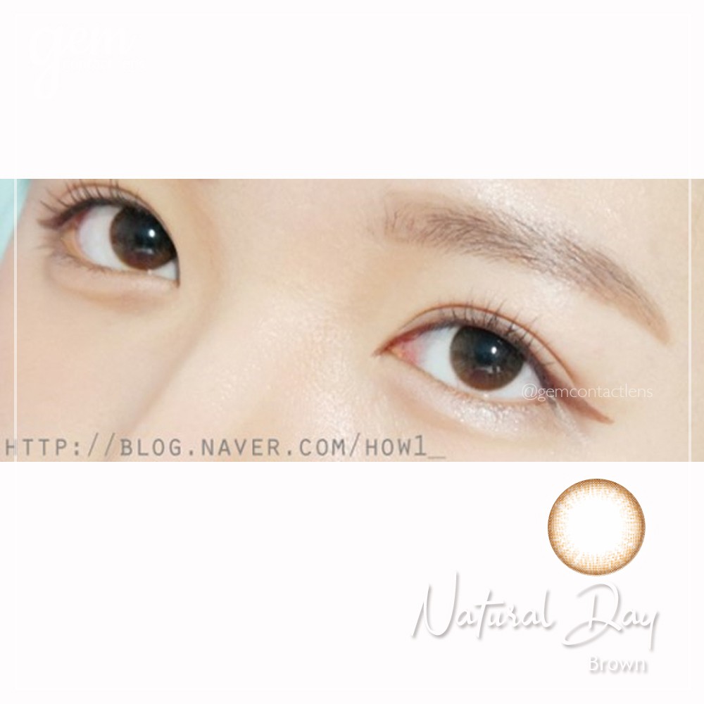 [Lens 1 Ngày] Áp Tròng Không Giãn NATURAL DAY BROWN- OLENS KOREA Lens Nâu Tự Nhiên Đi Học Đi Làm Phù Hợp Mắt Nhạy Cảm