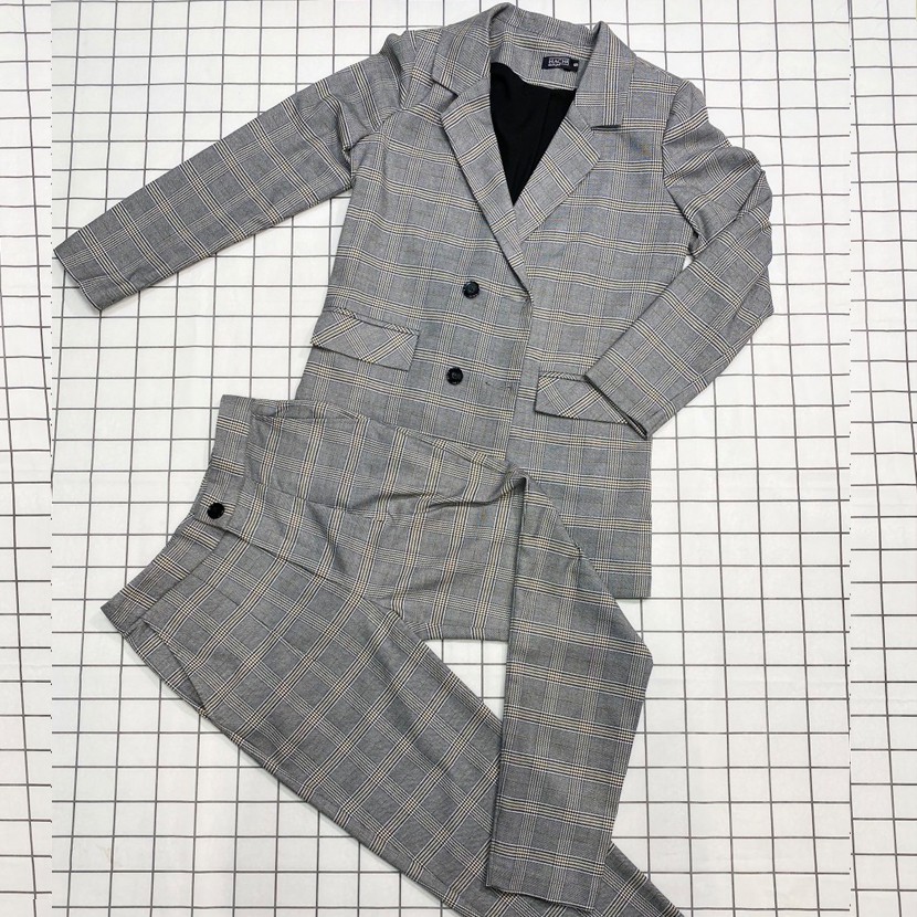 Sét Áo Và Quần Dài kẻ Crô, sét bộ kẻ  2 lớp Hachidesigns | BigBuy360 - bigbuy360.vn