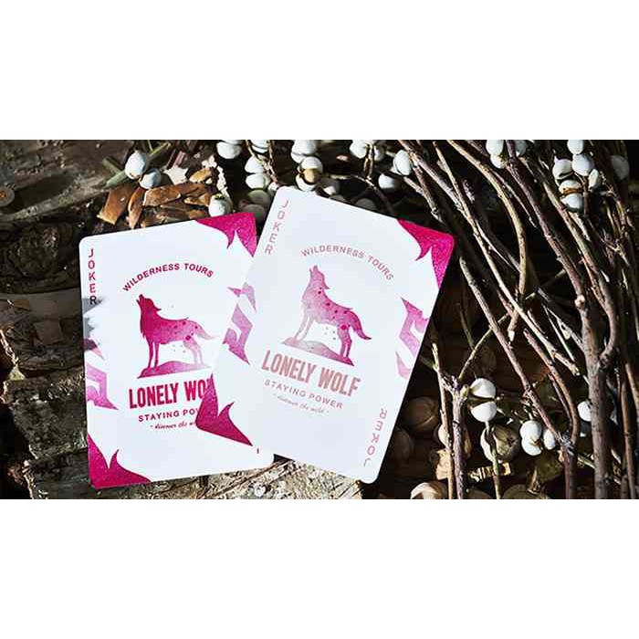 Bài tây ảo thuật chính hãng từ Mỹ: Lonely Wolf (PINK) Playing Cards by Bocopo