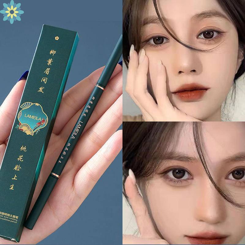 Bút Chì Kẻ Lông Mày Hai Đầu Xoay Tự Động Lâu Trôi Chống Thấm Nước Không Dễ Phai Màu Siêu Mịn Tự Nhiên