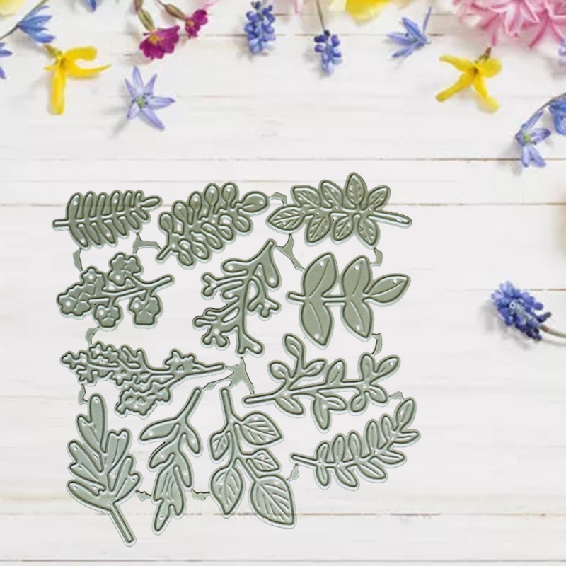 QQ Khuôn Cắt Giấy Kim Loại Hình Chiếc Lá Xinh Xắn