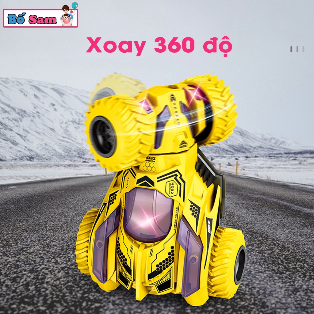 Ô tô đồ chơi xe địa hình đầu xoay 360 độ, xe ô tô bánh đà cao cấp cho bé Shop Bố Sam
