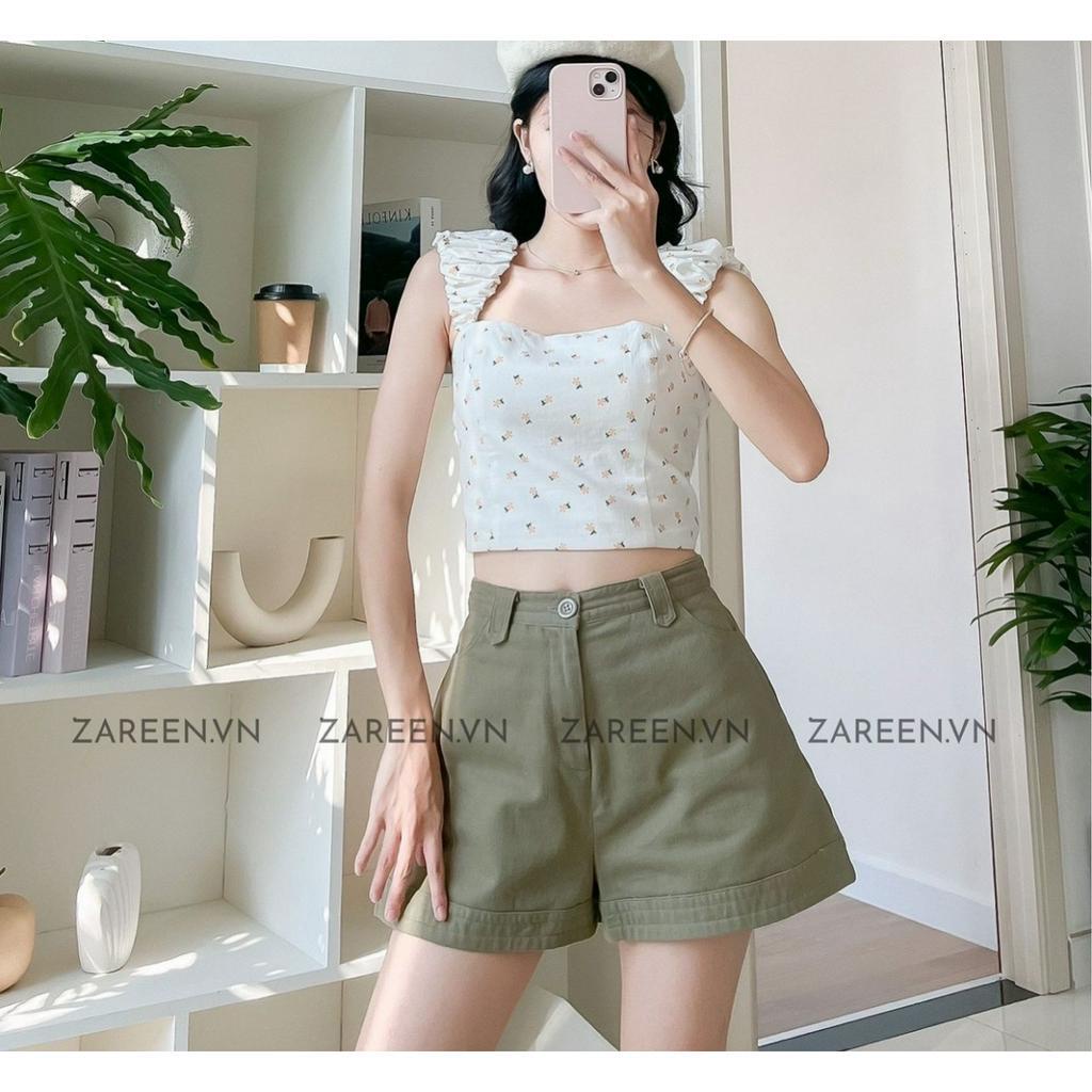 Quần short nữ ống rộng chất kaki siêu hack dáng - 247store.vn - Quan6916/P0K41