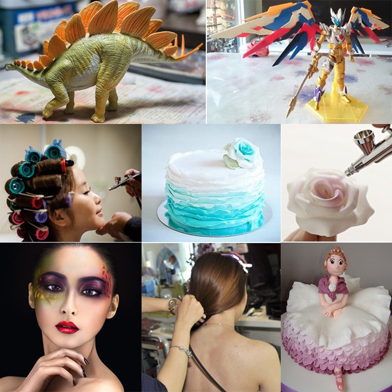 Bút Phun Sơn Khí Nén Airbrush HD-130K Đầu Phun 0.2 - 0.3 và 0.5mm