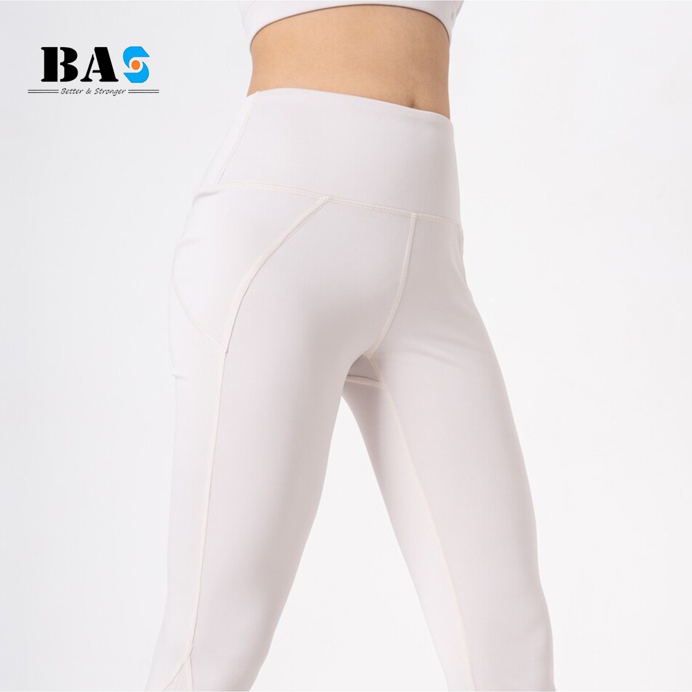 Bộ quần áo lửng tập yoga gym aerobic BAS 4 dây đan lưng cách điệu phối legging nâng mông - SL210402