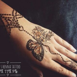 Mực Henna Nâu Ấn Độ lưu màu 2 tuần