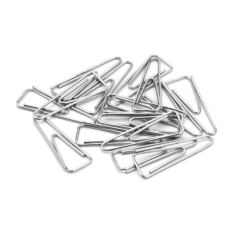 Ghim kẹp giấy hình tam giác, hộp 100 chiếc ghim giấy Stacom C025T kích thước 25mm
