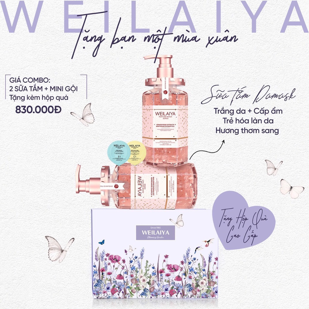 Set quà tặng Weilaiya 20/10, 20/11,08/03 và các dip lễ tết biếu tặng. Combo chăm sóc da Weilaiya chính hãng Shina Store