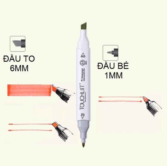 Bút Marker Touchliit 6 Hộp Nhựa Cao Cấp (30/40/60/80 màu) [CHÍNH HÃNG], Màu Touchliit vẽ Anime, Manga Chuyên Nghiệp