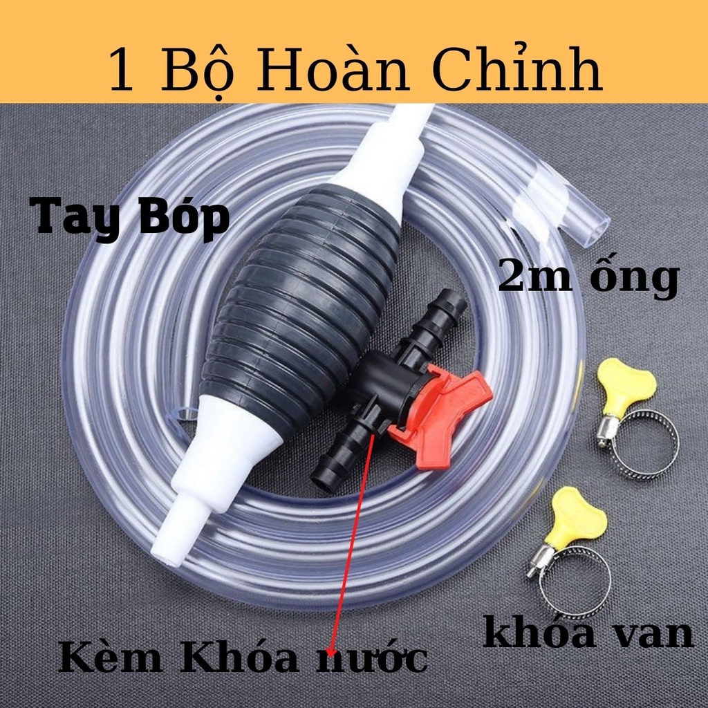 Dụng cụ ống hút bơm chất lỏng rượu xăng dầu nước bể cá bóp tay dễ sử dụng