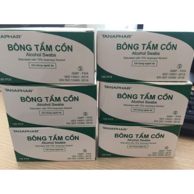 Bông tẩm cồn/ gạc tẩm cồn Y Tế