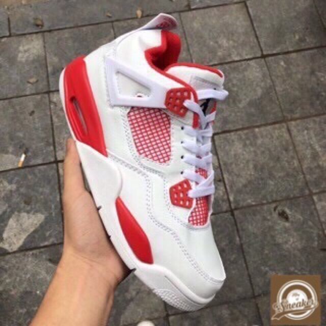 | Bán Chạy | Giầy thể thao sneaker AIR JORDAN 4 trắng đỏ thời trang nam, nữ dạo phố Còn Hàng đổi trả trong 7 ngày KHO 👟