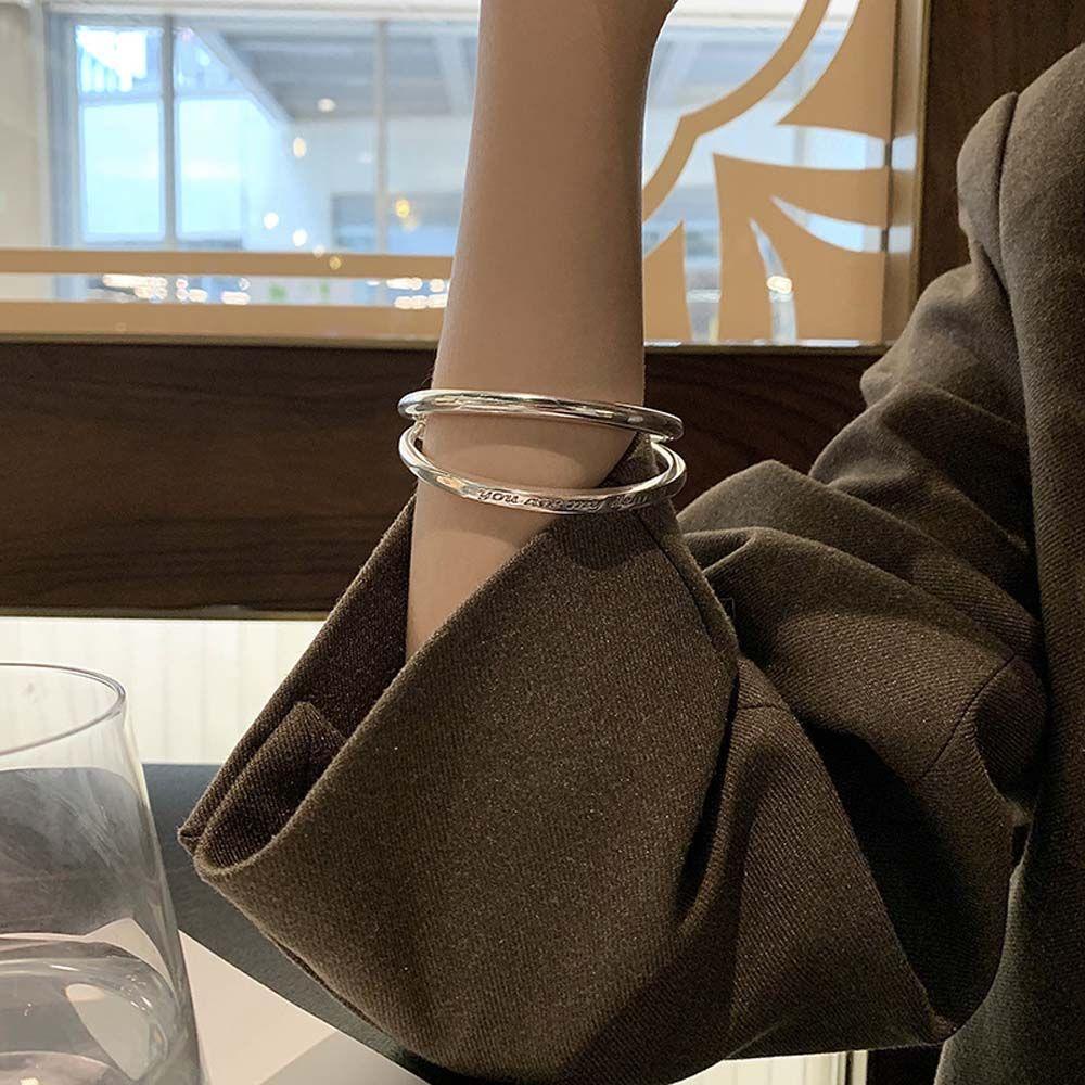 JARRED Vòng Tay In Chữ Tiếng Anh Phong Cách Punk Thời Trang Cho Nữ