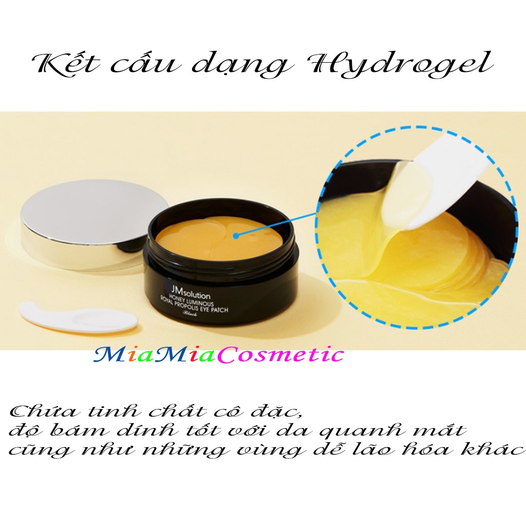 Mặt Nạ Mắt Mật Ong Jm Solution Honey Luminous Royal Propolis Eye Patch Giảm Nhăn Chống Lão Hóa Cấp ẨM