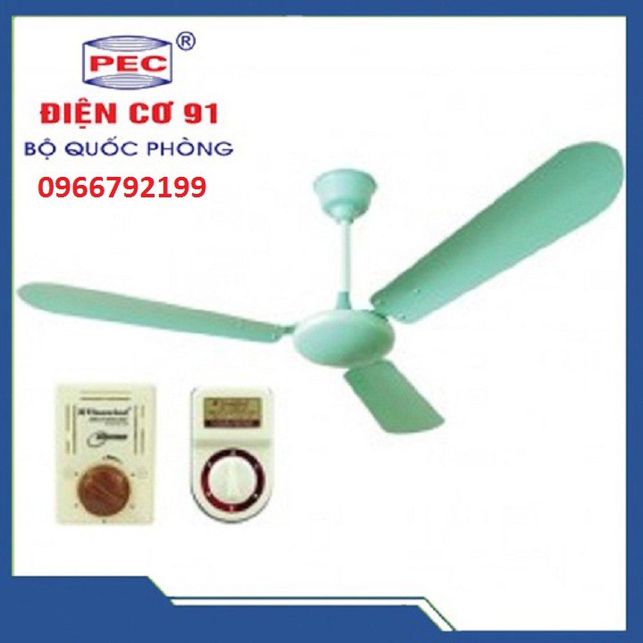 Quạt trần 3 cánh sắt điện cơ 91 Bộ Quốc Phòng QT1400 sử dụng hộp số 5 cấp