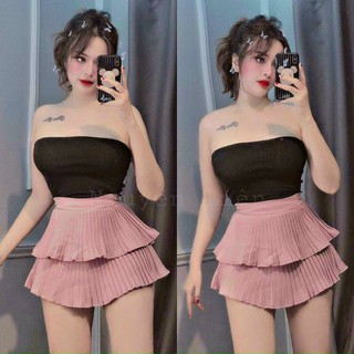 Chân Váy Dập Ly 2 Tầng