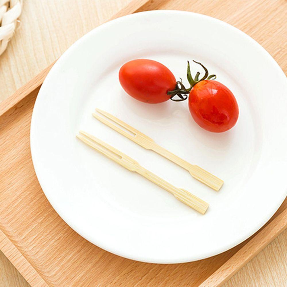 LEISURE Set 100 Nĩa Tre Ăn Trái Cây Dùng Một Lần