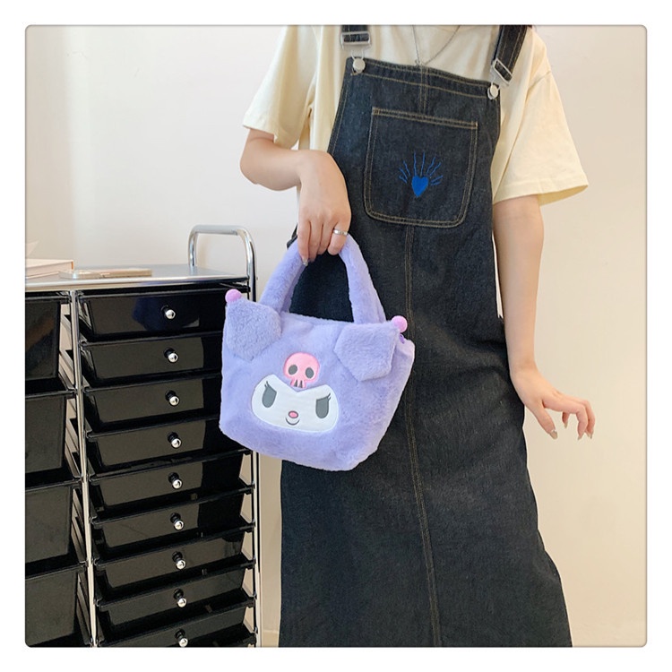 Túi Xách Lông Nhung Dễ Thương Xinh Xắn Dành Cho Học Sinh