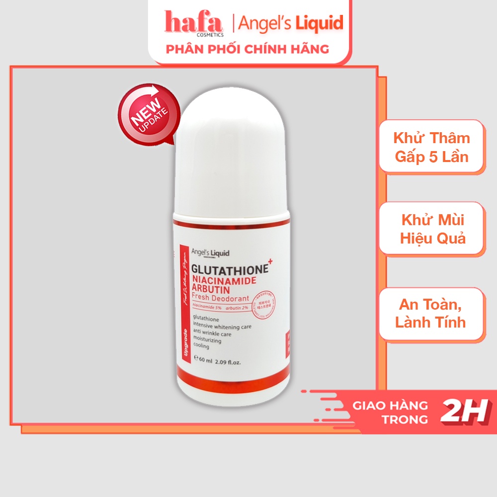 [PHIÊN BẢN NÂNG CẤP]  Lăn Nách Giảm Thâm Dưỡng Trắng Angel's Liquid Glutathione+ Niacinamide ARBUTIN Fresh Deodorant